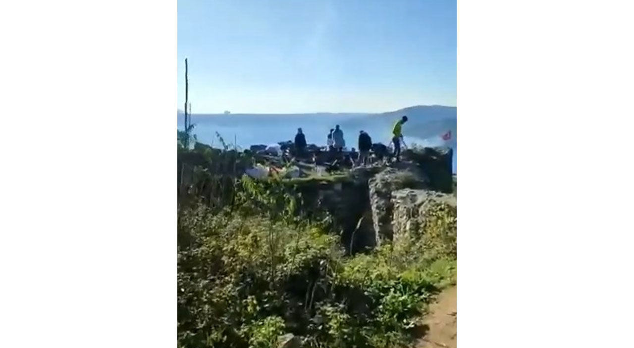 Beykoz’da gençlerin utandıran eğlencesi: Kalenin içinde mangal yaktılar