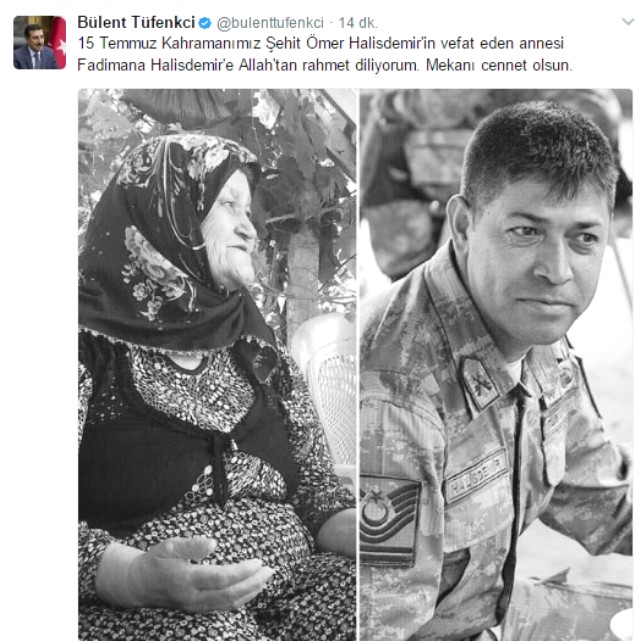 Siyasiler Fadimana Halisdemir için başsağlığı mesajı yayınladı