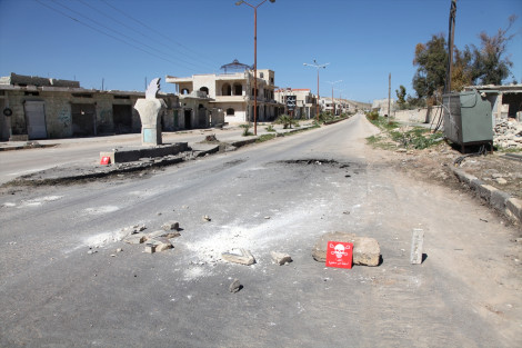 Kimyasal silahla vurulan Han Şeyhun'da bombanın düştüğü nokta dikkat çekti