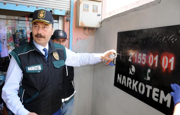Adana'daki uyuşturucu ile mücadele hattı dün yazıldı, bugün silindi