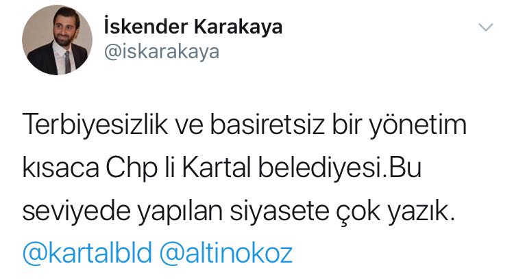 Skandalların eksik olmadığı Kartal Belediyesi'nden tepki çeken paylaşım