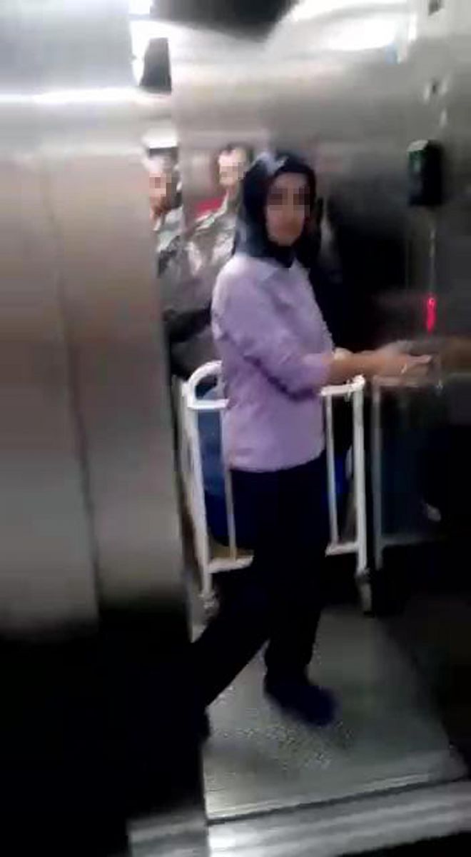 Asansörle çöp taşınıp, hastaların bekletilmesine tepki