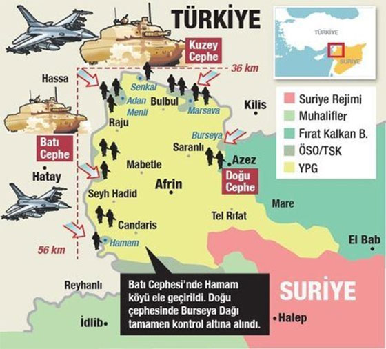 Afrin'de 5. gün (Afrin'de Son Dakika Gelişmeleri)