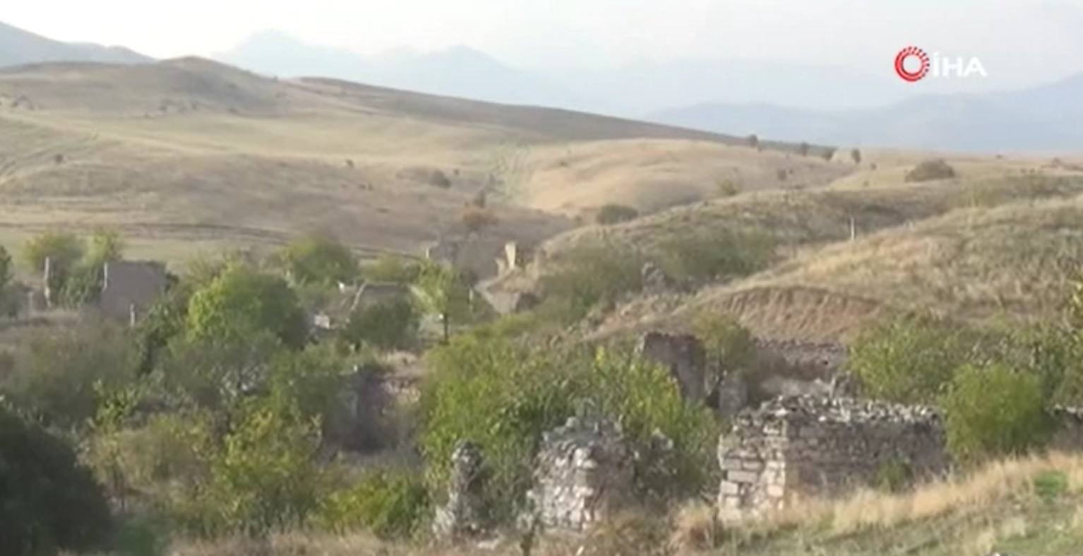 Ermenistan işgalinden kurtarılan Çereken Köyü'nün görüntüleri paylaşıldı