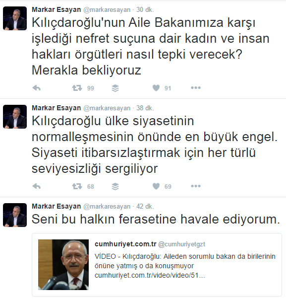 Kılıçdaroğlu'ndan kadın Bakan'a hakaret