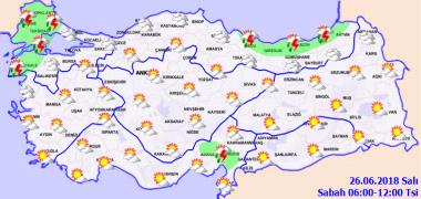 Meteoroloji'den son dakika dolu ve fırtına uyarısı! İstanbullular alarma geçti (26 Haziran Hava durumu)