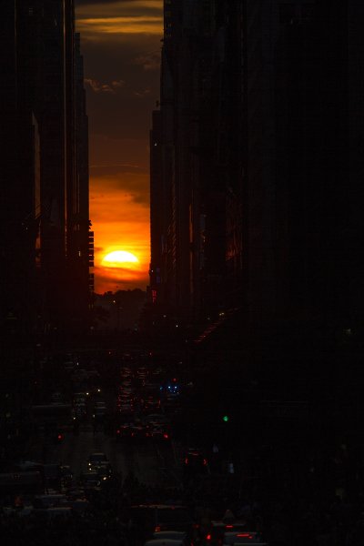 New York'ta Manhattanhenge zamanı