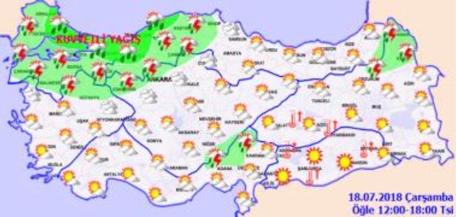 İstanbul hava durumu (18 Temmuz 2018) | Meteoroloji'den şiddetli yağış uyarısı!