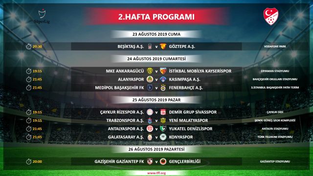 Süper Ligde ilk 3 hafta programı açıklandı!