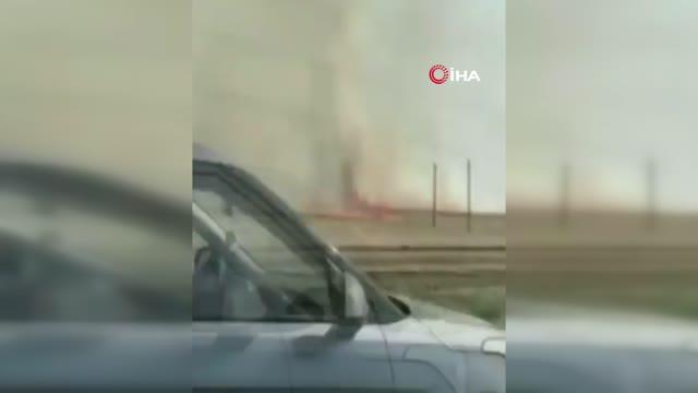 Rusya’da yangın sırasında hortum çıktı! Korku dolu anlar kameralara yansıdı