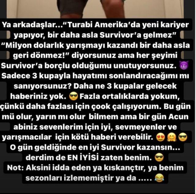 Survivor All Star’da Turabi damgası: Her şeyimi Survivor’a borçluyum