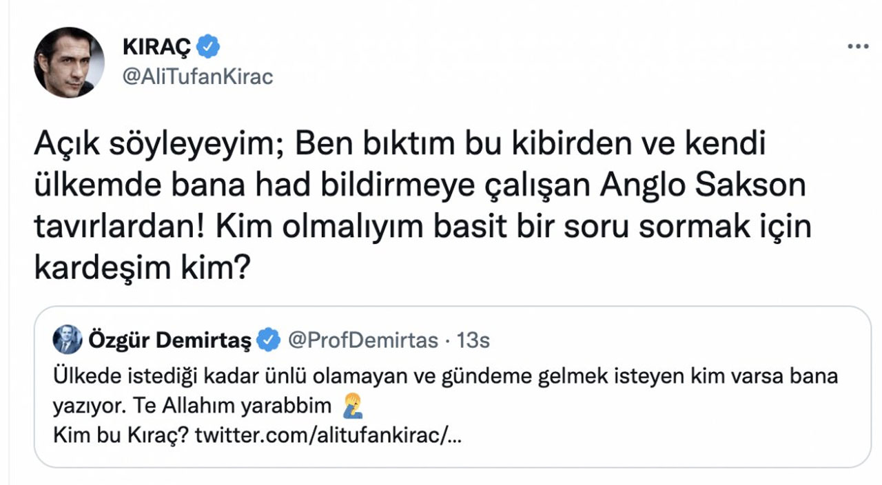 Ekonomist Özgür Demirtaş ile şarkıcı Kıraç Twitter’da fena atıştı