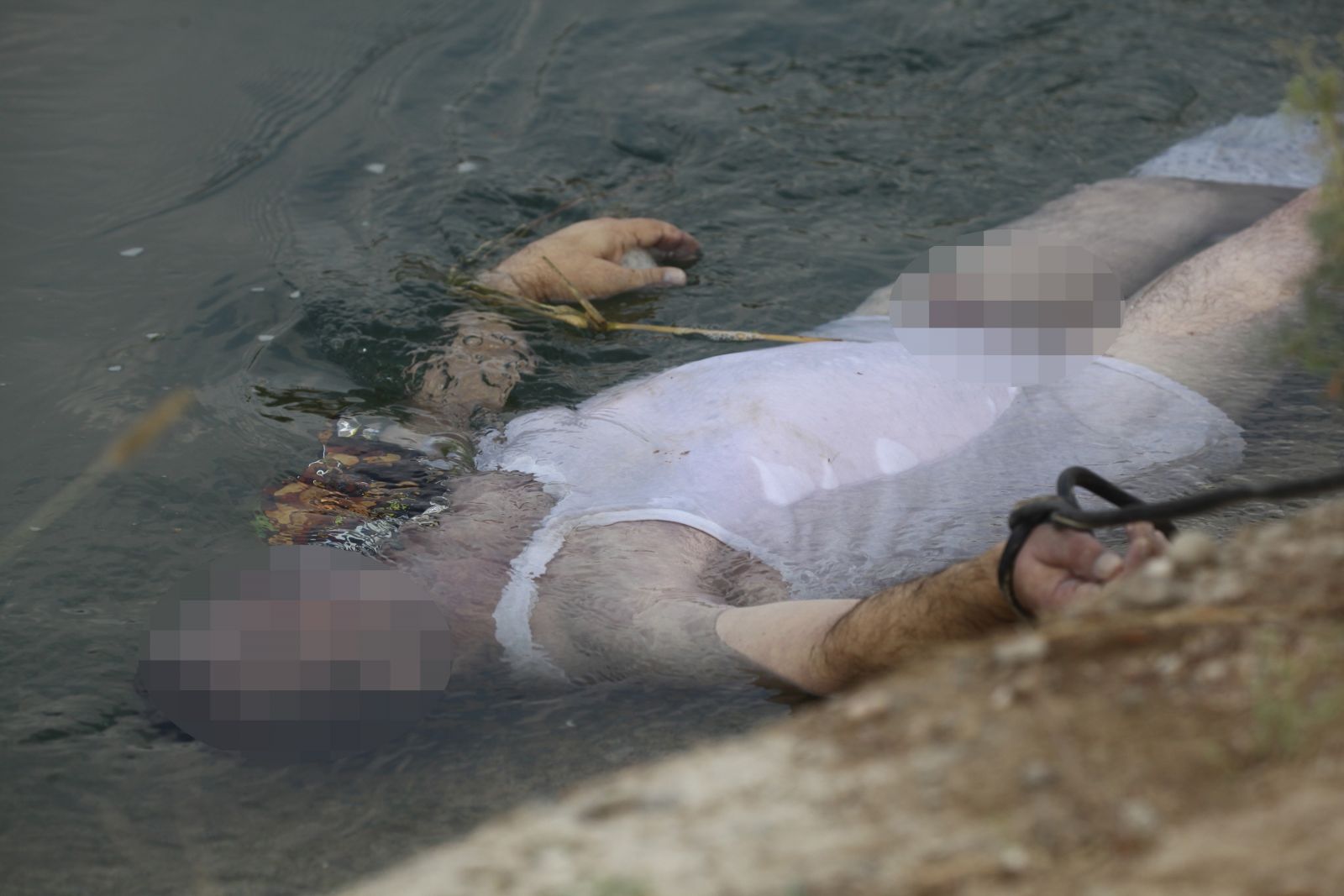 Sulama kanalında korkunç görüntü!