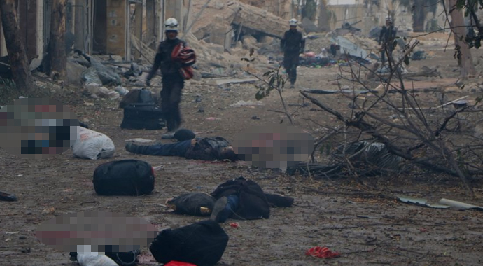 Halep'te insanlık dışı saldırılar