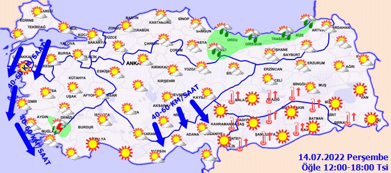 Meteoroloji’den fırtına uyarısı: Kuvvetli geliyor! (14 Temmuz 2022 hava durumu)