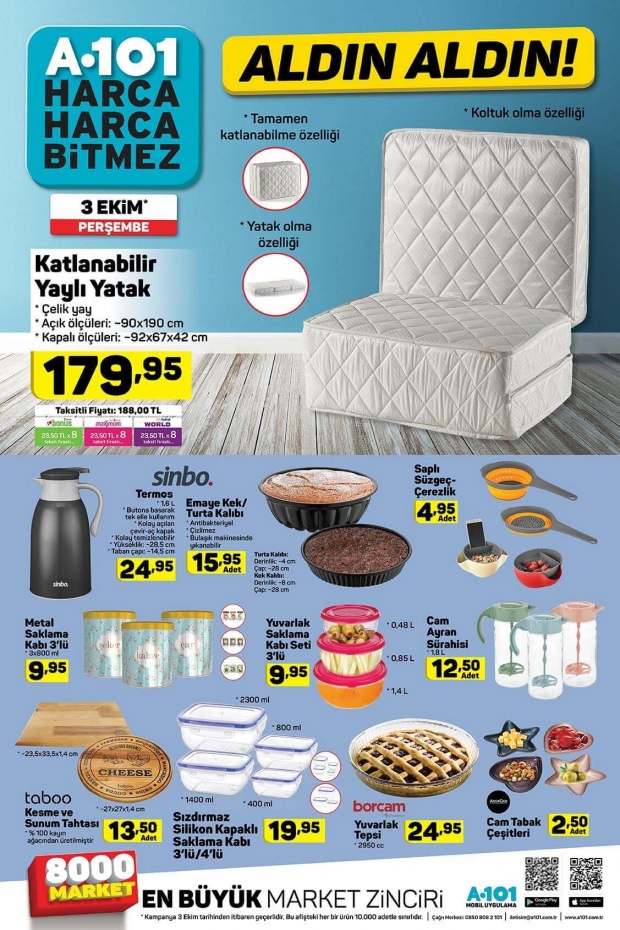 A101 Kataloğu Bu Hafta 3-10 Ekim | A101 3 Ekim Perşembe 2019 Kataloğu | A101 indirimleri 3 Ekim ALDIN ALDIN!