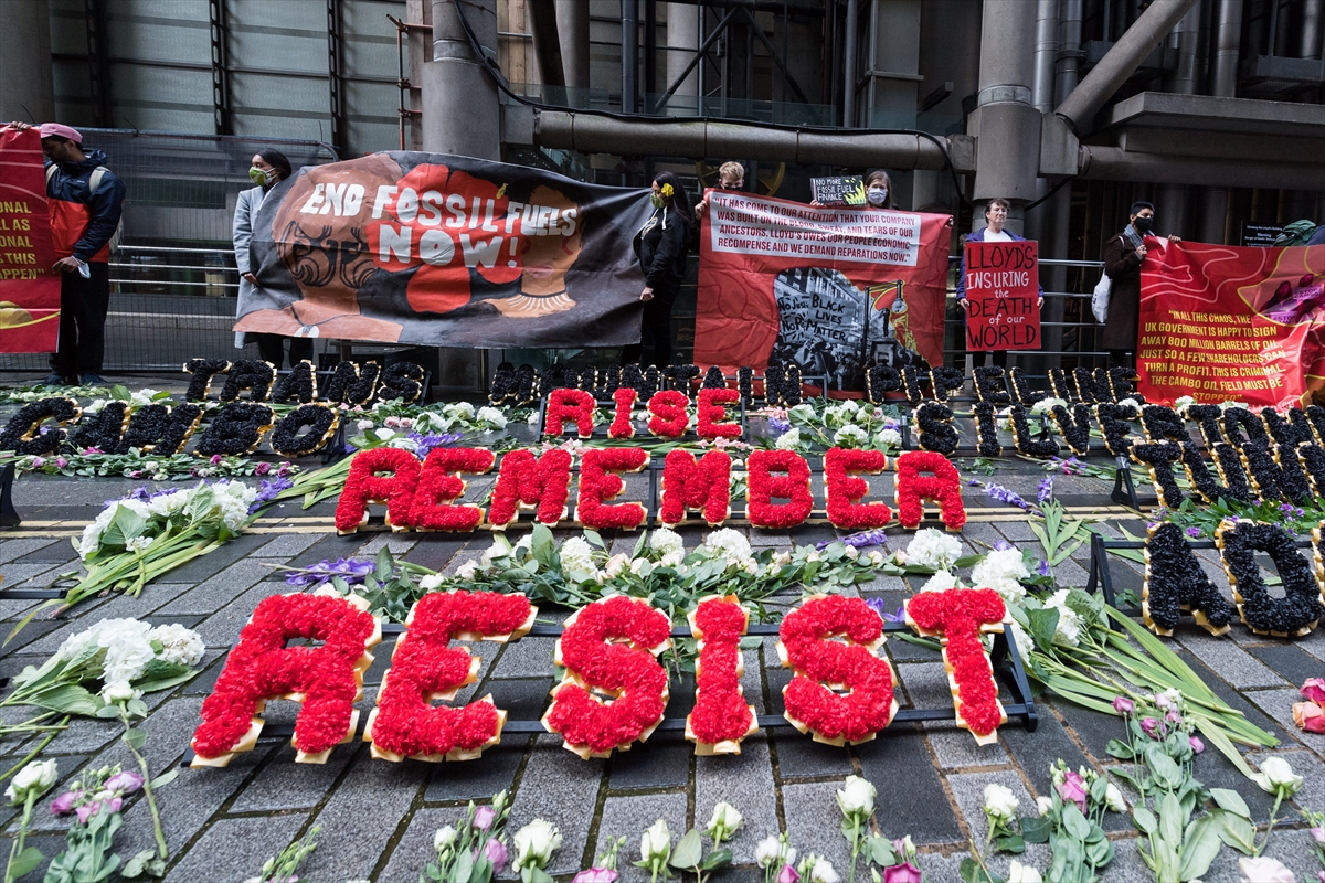 Londra'da iklim protestosu