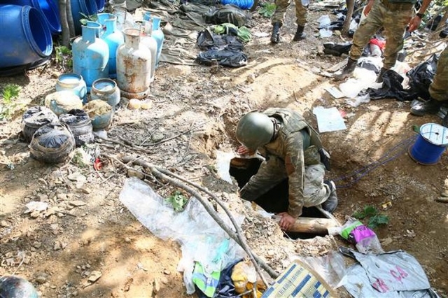 PKK sığınakları imha edildi