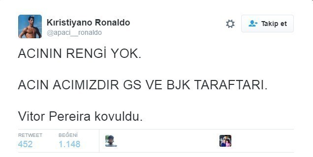 Fenerbahçeli taraftarların Pereira sevinci