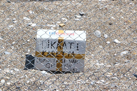 Caretta caretta yumurtalarına polis koruması