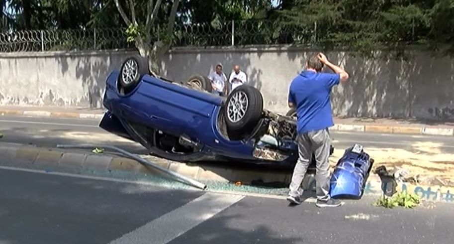 Beşiktaş’ta feci kaza, yaralılar var