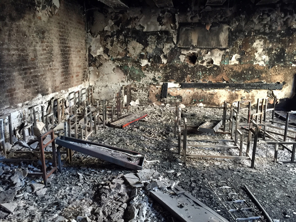 Sur'da 4 okul kül oldu Sur'da 4 okul kül oldu