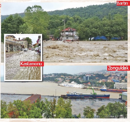 Batı Karadeniz'i sel bastı