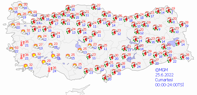Her bölgeye farklı uyarı! Meteoroloji açıkladı: Sağanak, fırtına, toz taşınımı... (25 Haziran 2022 hava durumu)