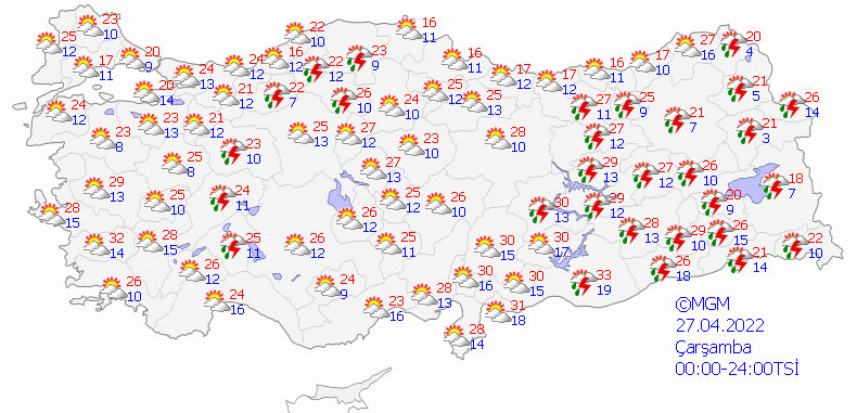 Meteoroloji il il uyardı: Güneş etkisini kaybediyor, sağanak geliyor (24 Nisan hava durumu)