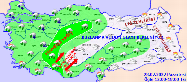 Meteoroloji uyardı: Kar geri geliyor (28 Şubat 2022 hava dyurumu)