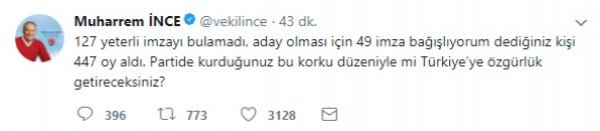 İnce'den Kılıçdaroğlu'na: Milletten nasıl oy alacaksınız