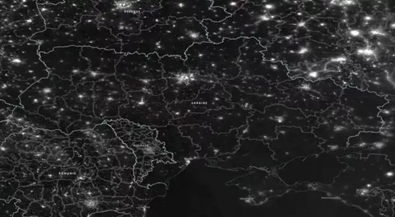NASA Ukrayna'yı paylaştı: Işıklar söndü