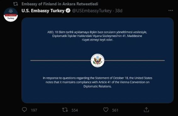 Büyükelçiliklerden geri adım: İçişlerine karışamayız