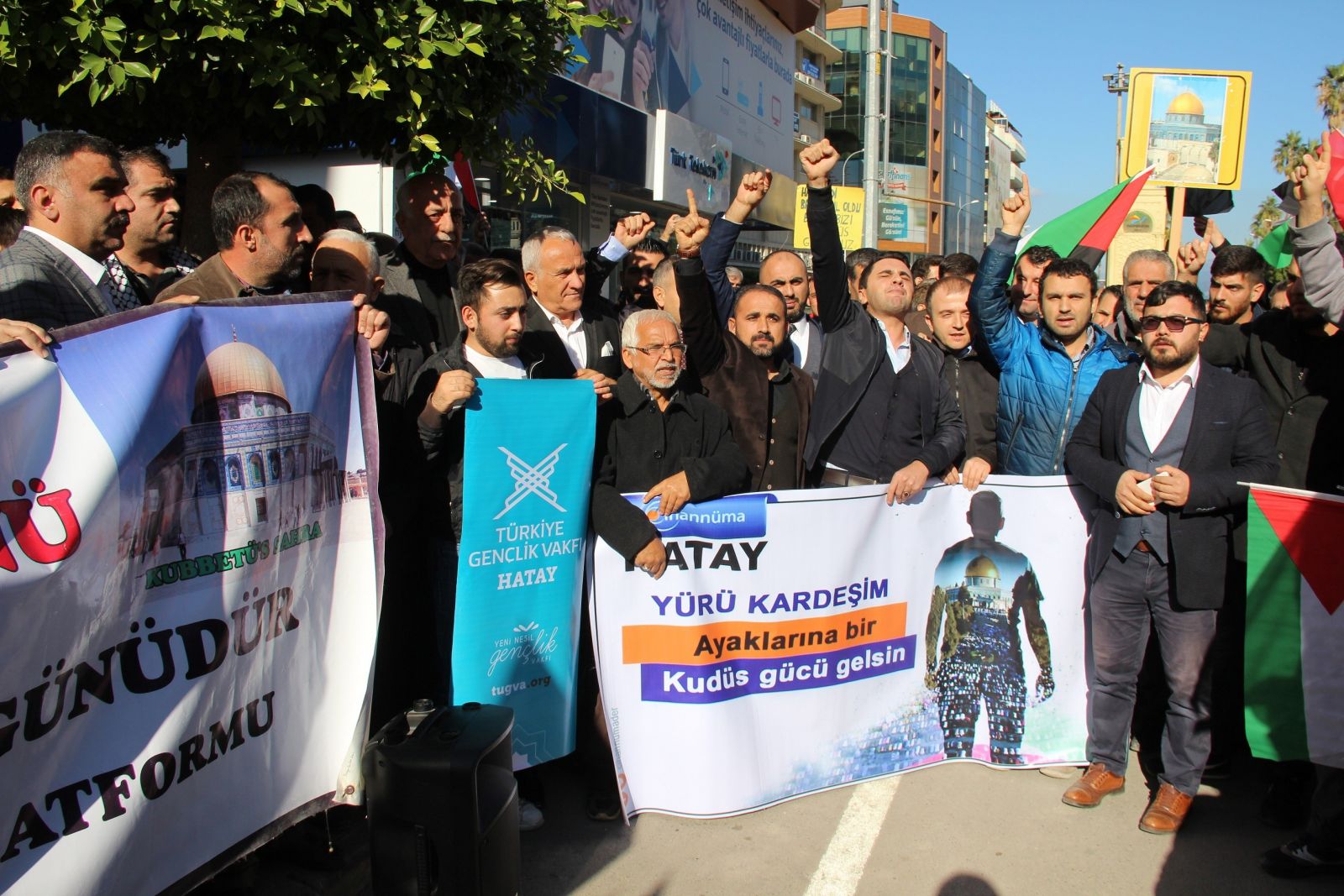 Hatay'da Kudüs kararı protesto edildi