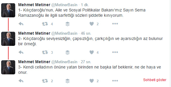 Kılıçdaroğlu'ndan kadın Bakan'a hakaret