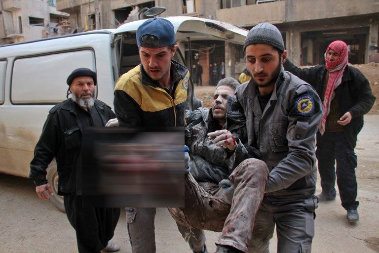 Esad Doğu Guta'da katliam yapıyor! 48 saatte 250 ölü, 1200 yaralı ​