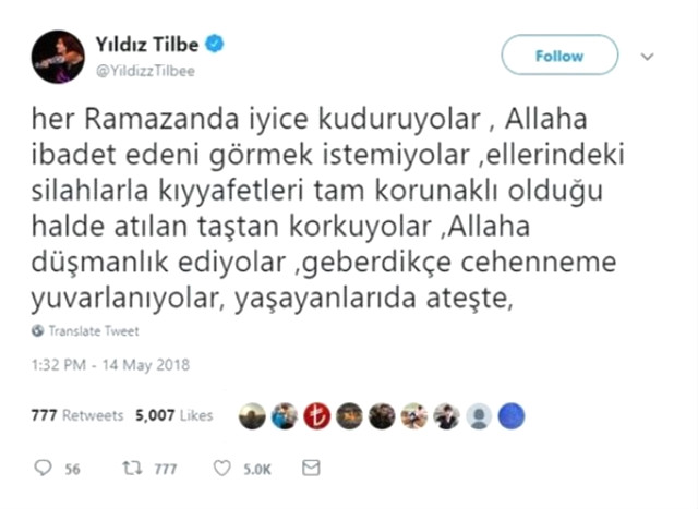 Yıldız Tilbe'den İsrail katliamına çok sert tepki!