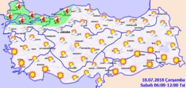 İstanbul hava durumu (18 Temmuz 2018) | Meteoroloji'den şiddetli yağış uyarısı!