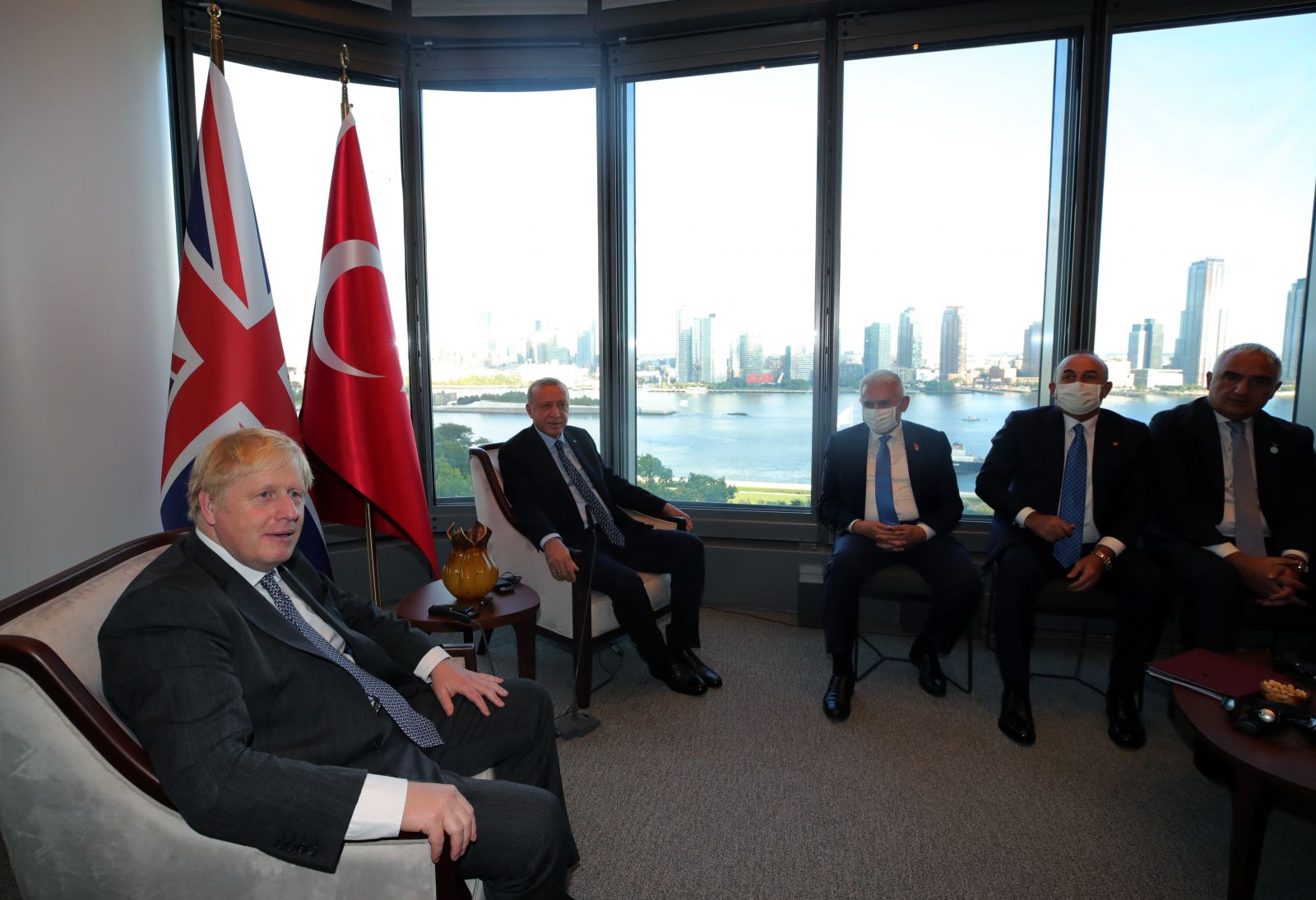 Cumhurbaşkanı Erdoğan, New York'ta Boris Johnson ile görüştü