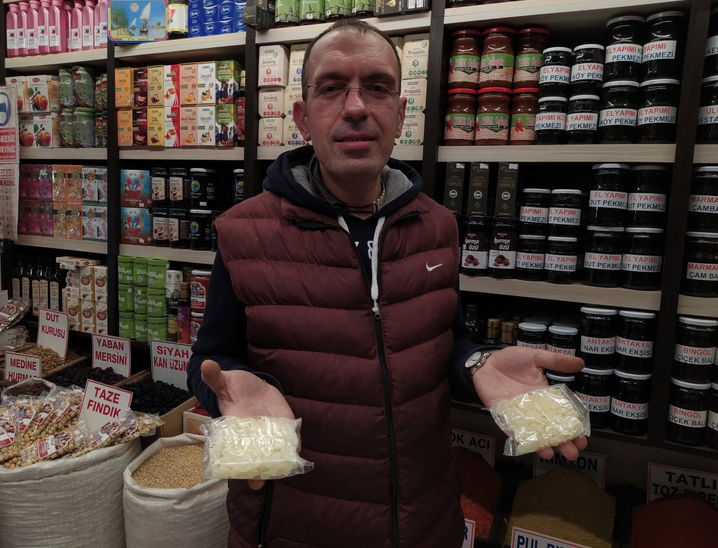 Damla sakızın kilosu 3 bin 500 lira