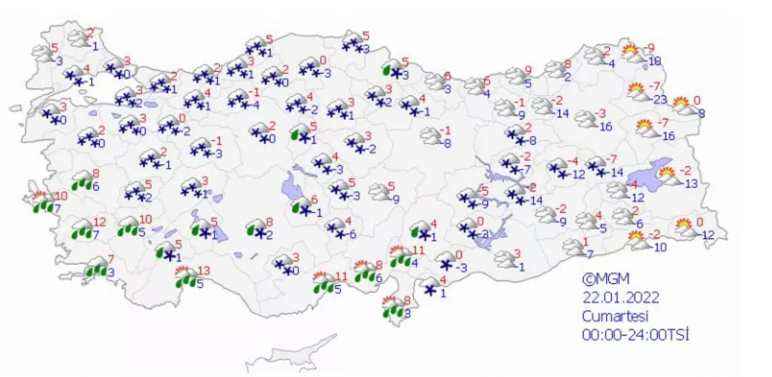 Türkiye günlerce kara teslim olacak