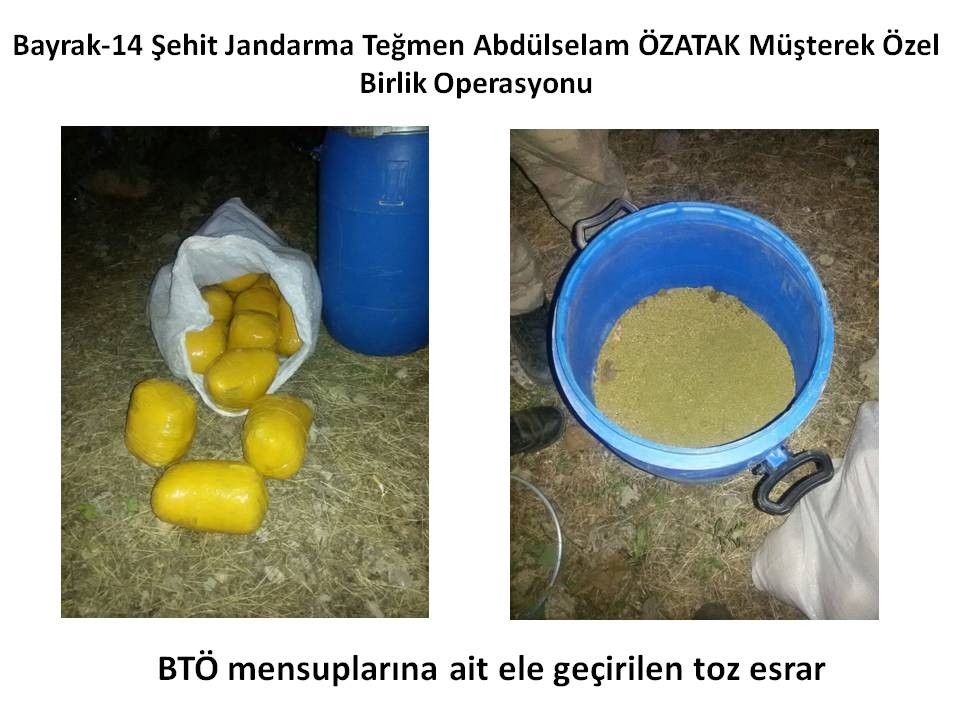 Lice operasyonunda ele geçirilenler