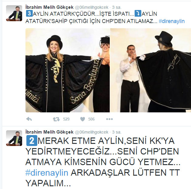 Melih Gökçek, Aylin Nazlıaka'yı fena ti'ye aldı