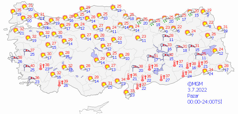 Meteoroloji il il uyardı! Termometreler 40 dereceyi görecek (3 Temmuz 2022 hava durumu)
