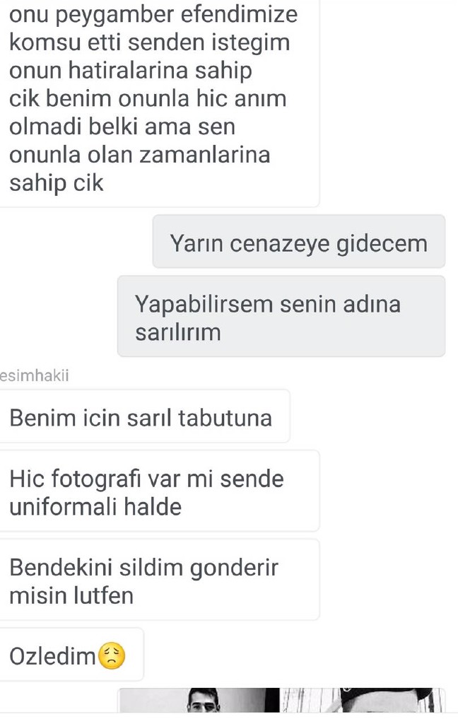 Şehidin arkadaşına gelen duygu dolu mesaj!