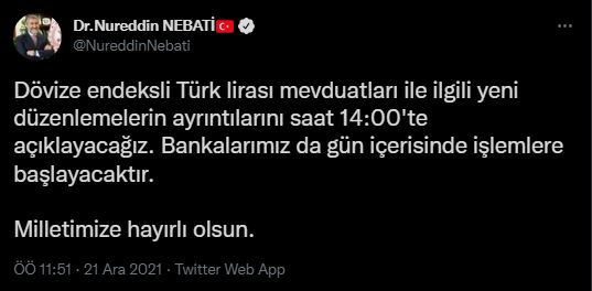 Bakan Nebati'den TL'ye teşvik paketi açıklaması