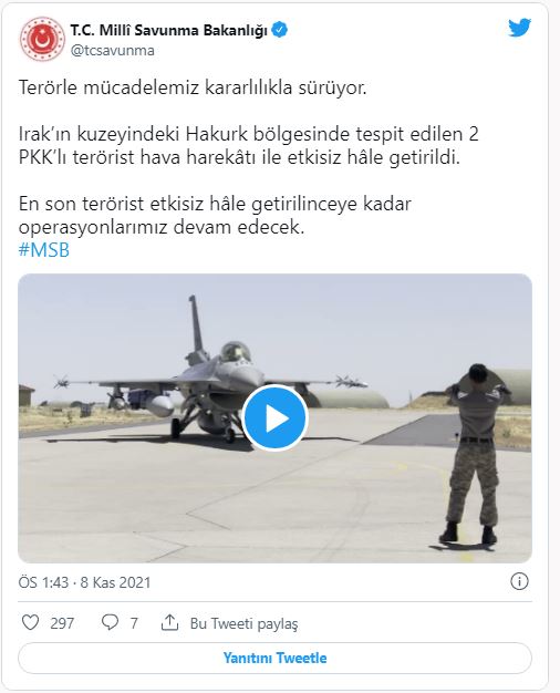 MSB duyurdu: 2 PKK'lı terörist etkisiz hale getirildi