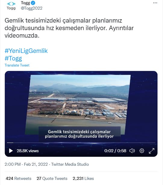 TOGG’dan heyecanlandıran paylaşım! Robotlar yerini alıyor