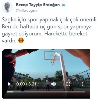 Cumhurbaşkanı Erdoğan’ın paylaştığı basketbol görüntüleri ilgi topladı