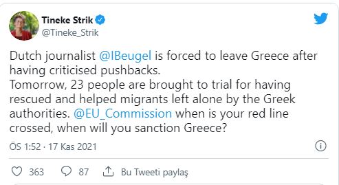 Sorduğu soru sonrası tehdit edilmişti: Hollandalı gazeteci Yunanistan’dan ayrıldı